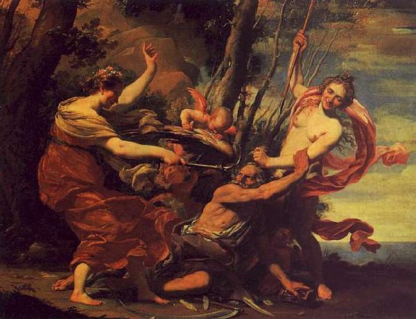  Simon  Vouet Time Overcome by Hope, Love and Beauty oil painting picture
